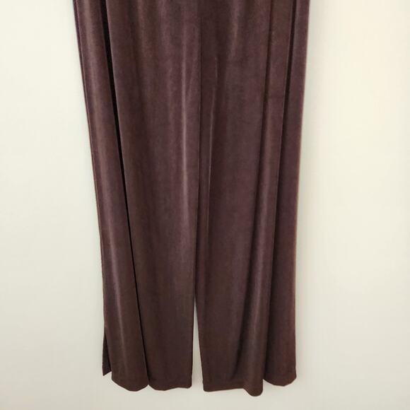 Chicos Travelers Pants Women 1S Chocolate Brown Slinky Knit Elastic Waist Dressy - Picture 6 of 16